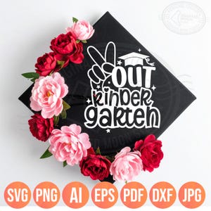 Peace Out Kindergarten SVG PNG, Last Day of School & Kindergarten Design image 6