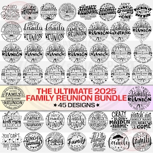 Family Reunion Svg Bundle, Family Name Png, Family Matching Gifts Shirts & Tumblers Designs, 2025 Family Gathering Tree Digital Cricut Files
