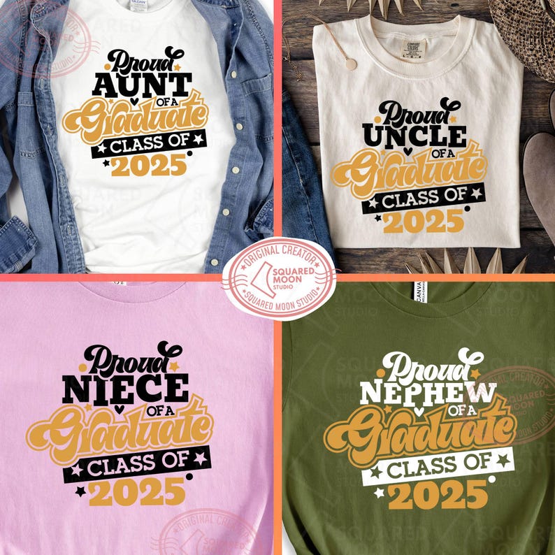Proud Family of a 2025 Graduate Svg Png, Graduation Bundle for Shirts ...