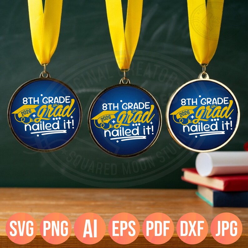 8th Grade Grad Nailed It 2026 SVG PNG PDF (digital Download) - Etsy