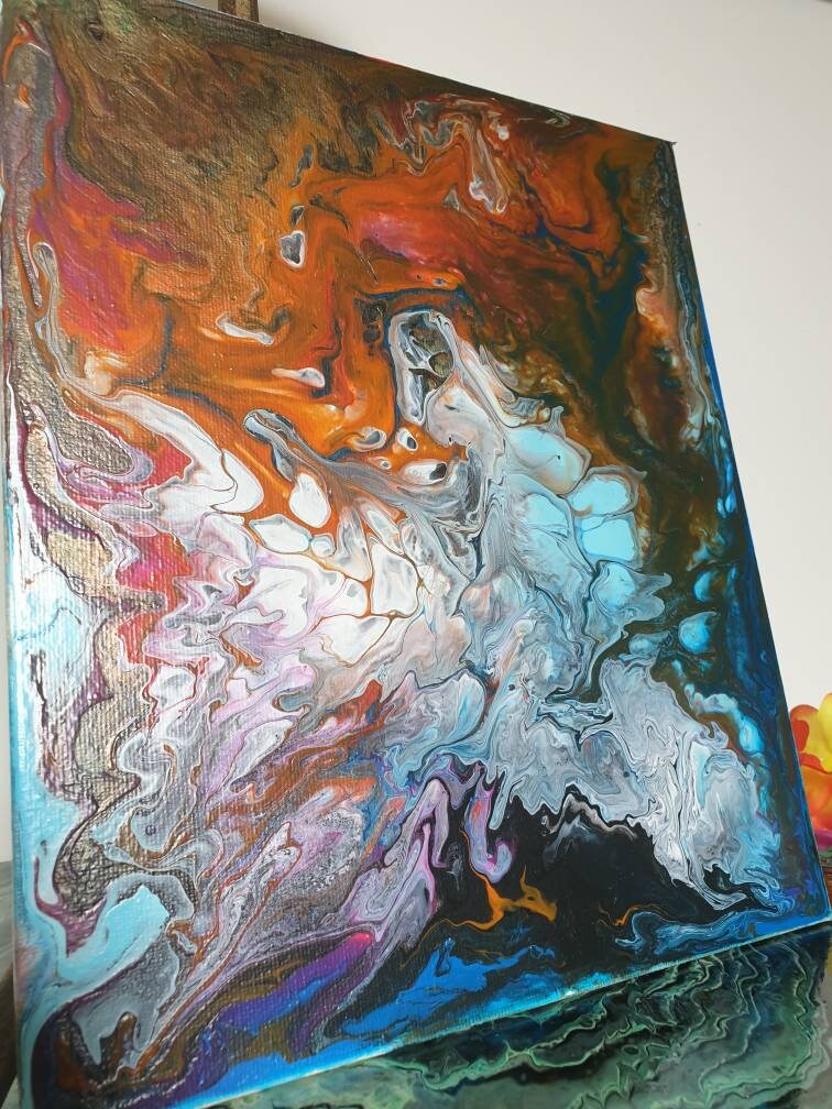 Unique Affordable Abstract Art 25x30cm Canvas Board Free Etsy UK