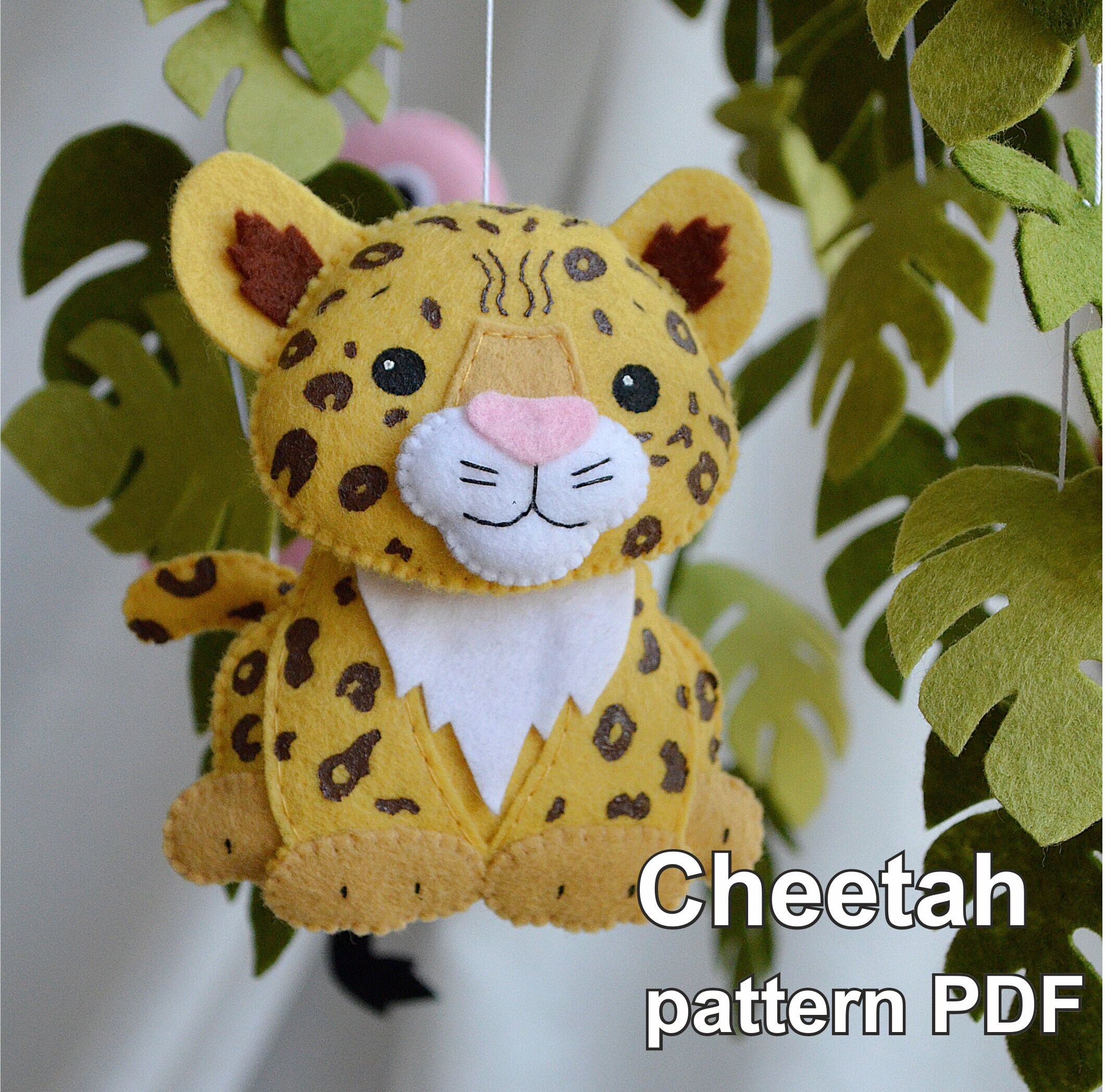 Cheetah Pattern PDF Felt - Etsy