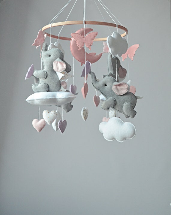 Baby Crib Mobile Wooden Mobile,Baby Mobile Mobile for Crib Toy Mobile for  Baby Nursery and Ceiling Decoration Elephant