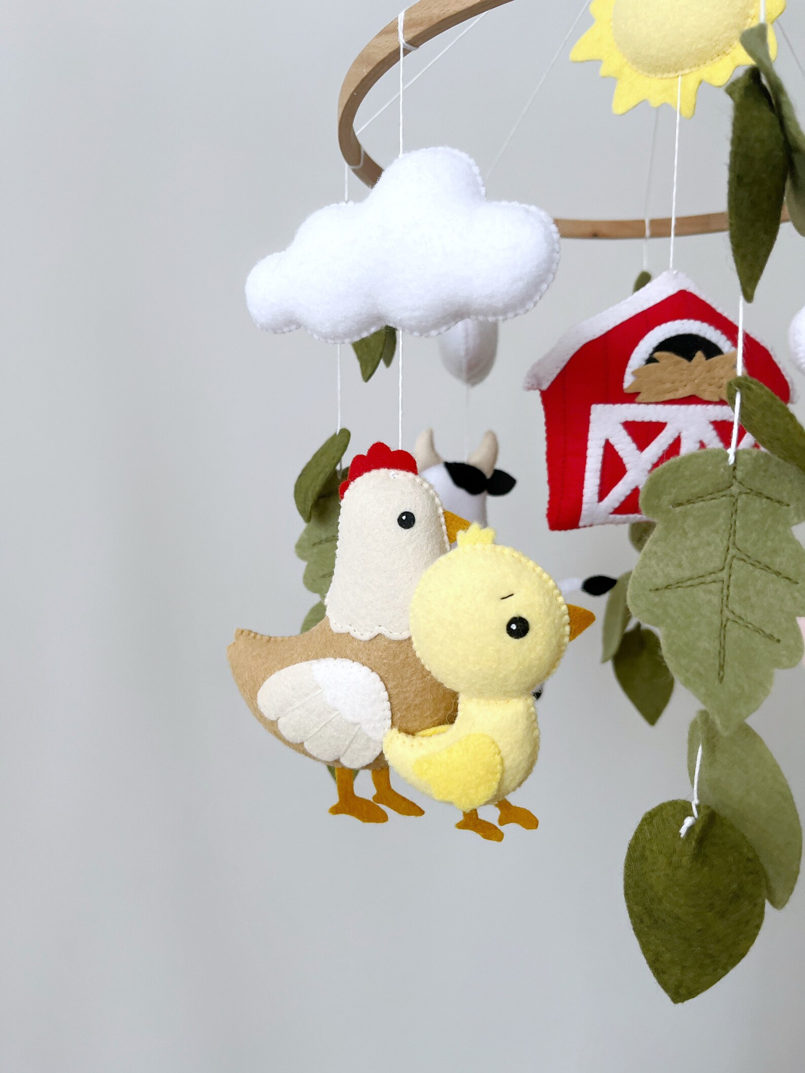 Farmhouse Crib Mobile Farm Animals Nursery Decor Etsy