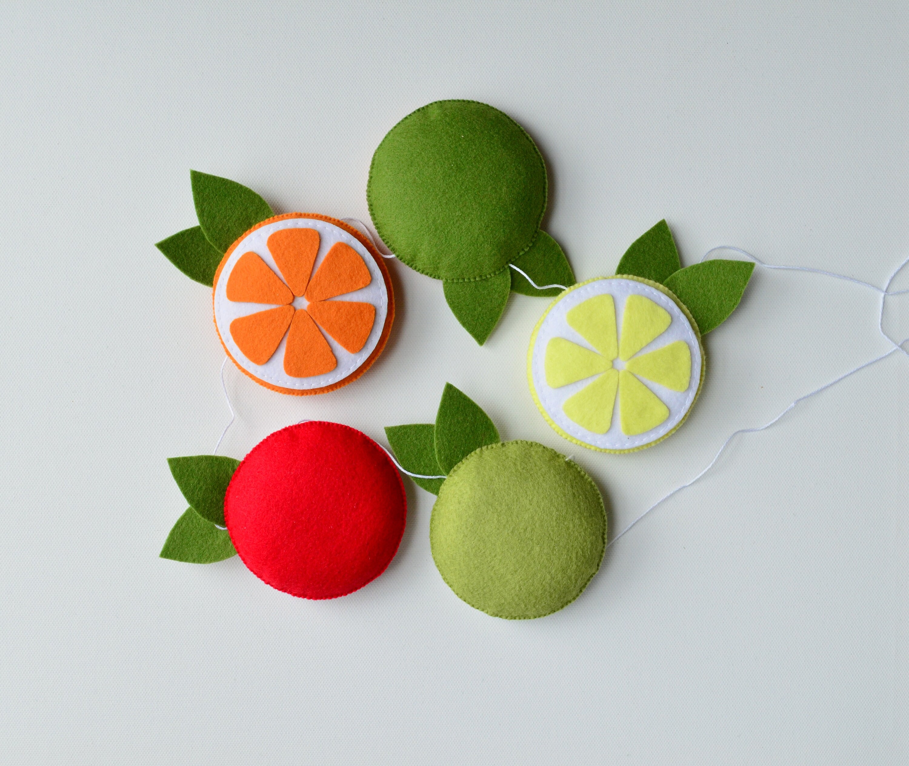Felt Fruits Garland / Summer Garland/ Summer decoration/ Etsy