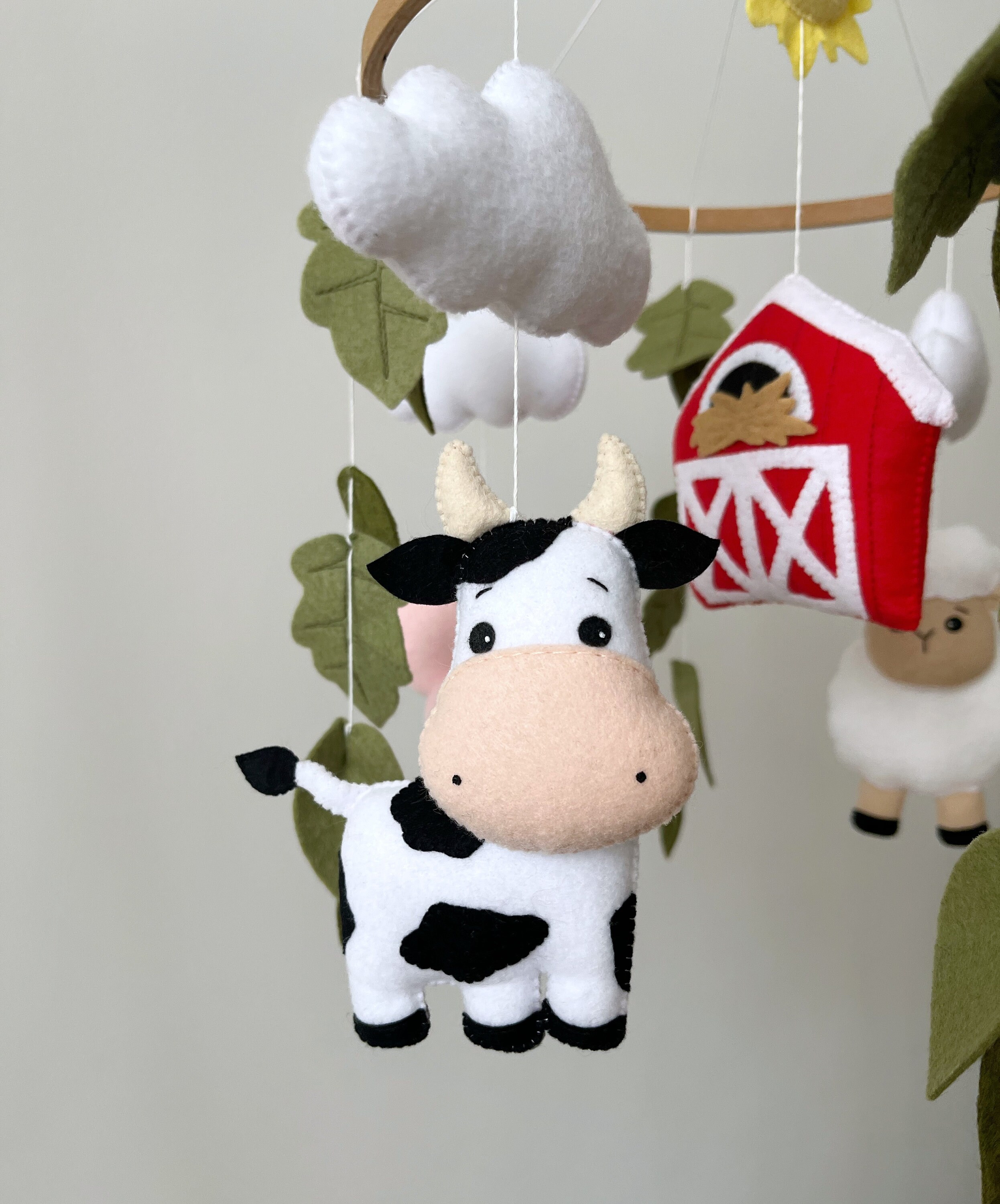 Farmhouse Crib Mobile Farm Animals Nursery Decor Etsy