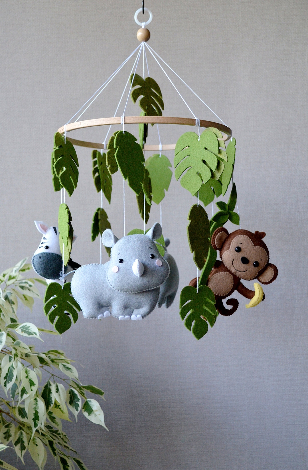 Portable Animals Safari Mobile, Safari Animals Toys Monkey, Hippopotamus, Zebra ...