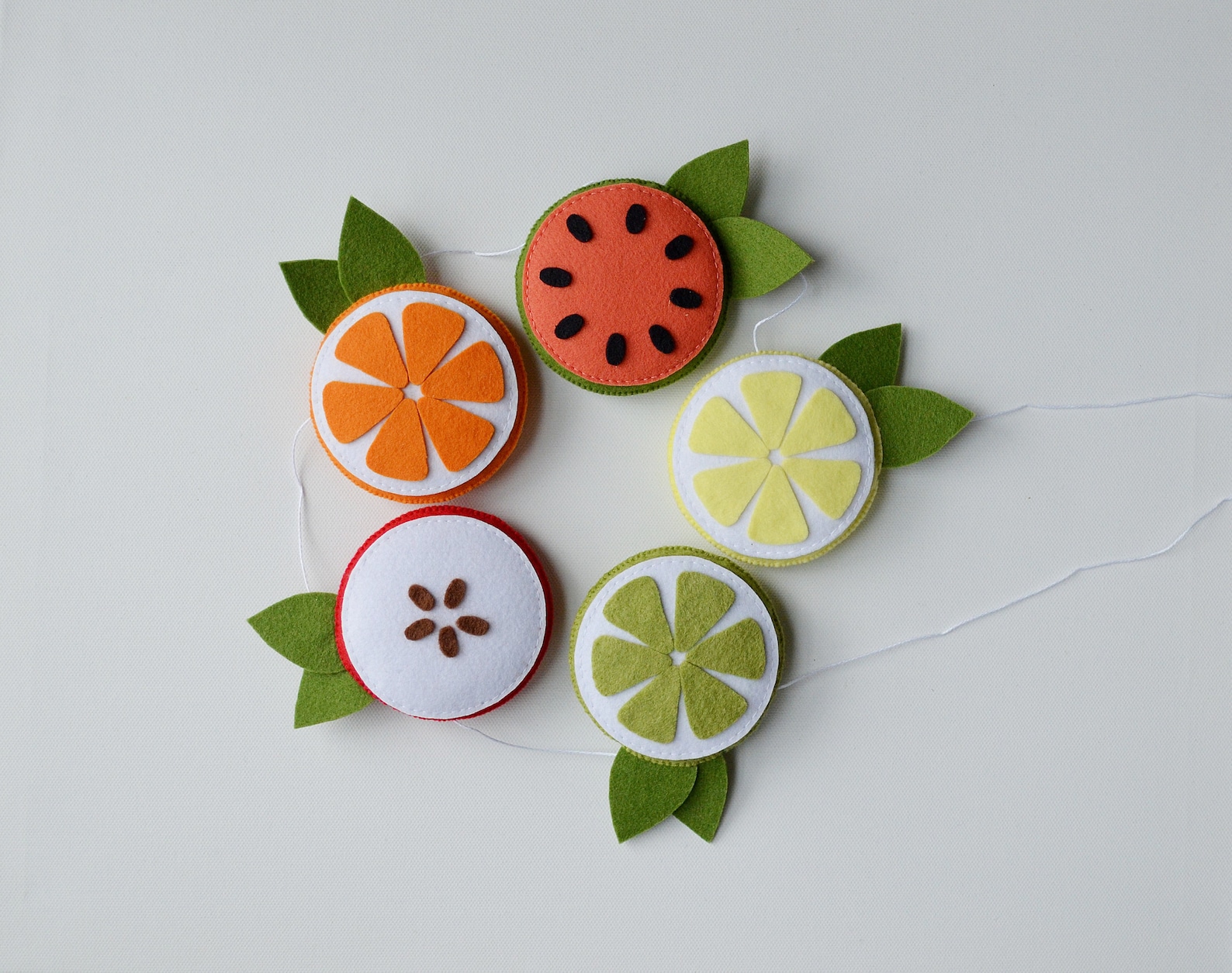 Felt Fruits Garland / Summer Garland/ Summer decoration/ Etsy
