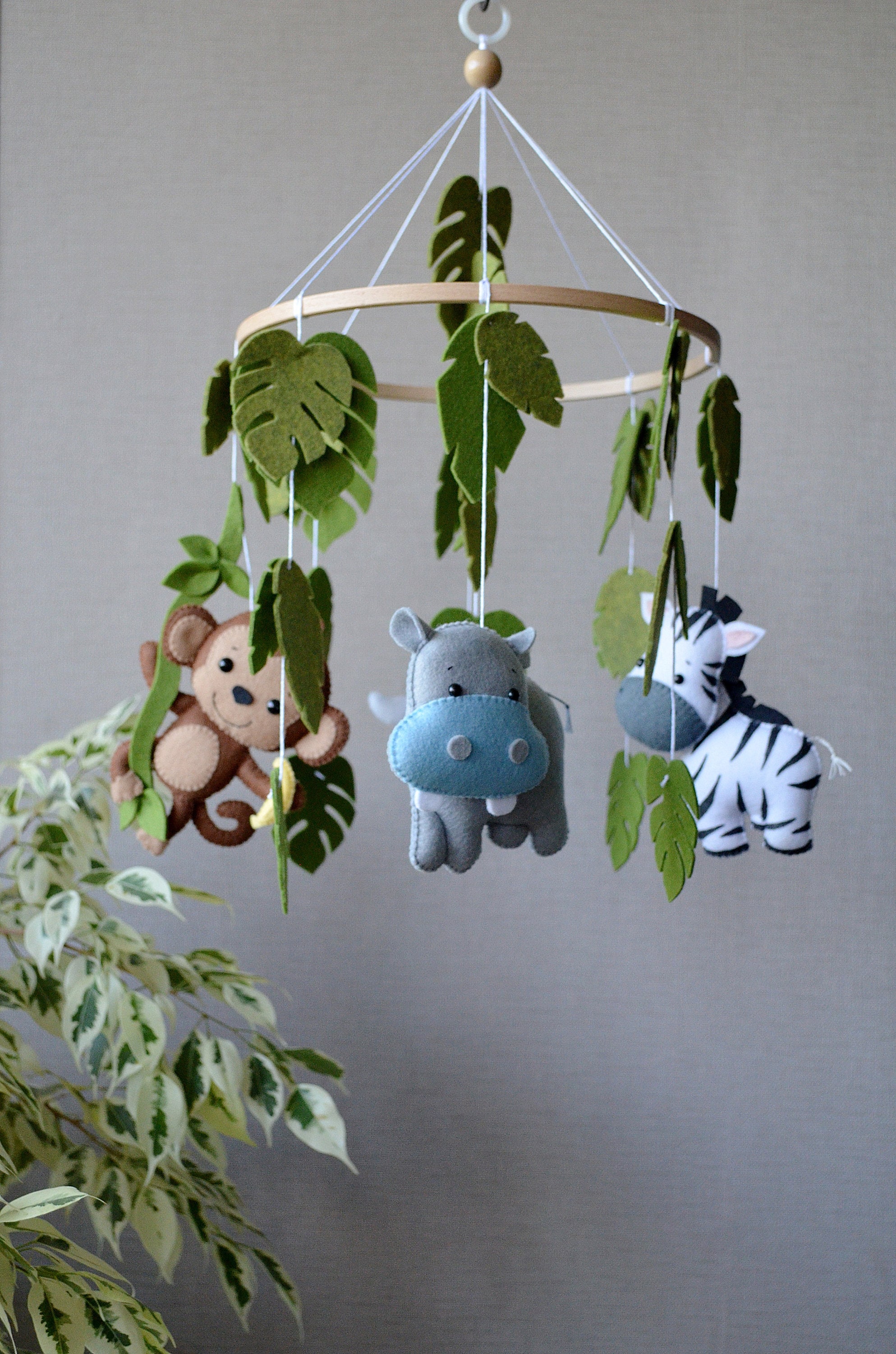 Portable Animals Safari Mobile, Safari Animals Toys Monkey, Hippopotamus, Zebra ...