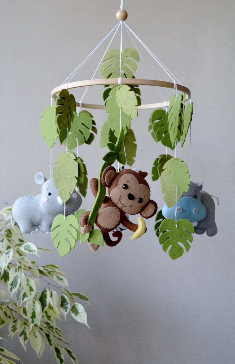 Safari Mobile Safari Animals Toys Monkey Hippopotamus Etsy