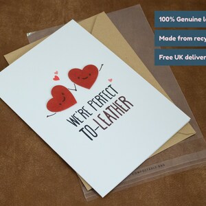 3rd anniversary card / Leather anniversary / 3rd wedding anniversary card / Pun anniversary card / Funny anniversary card / Greeting card