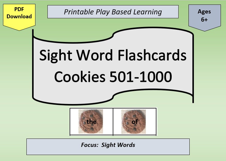 Sight Words Flashcards 501-1000 Reading Printable 2nd grade | Etsy