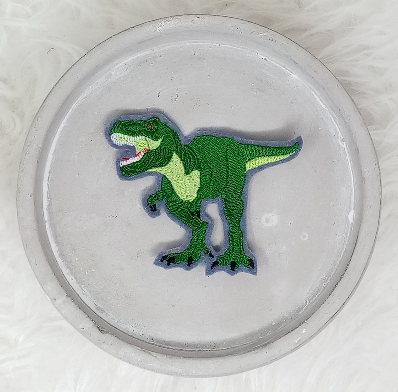 Aufnäher T-Rex hell-dunkelgrün verschiedene Größen & Filzfarben Bild 4