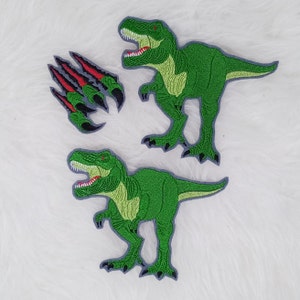 Aufnäher T-Rex hell-dunkelgrün verschiedene Größen & Filzfarben Bild 7