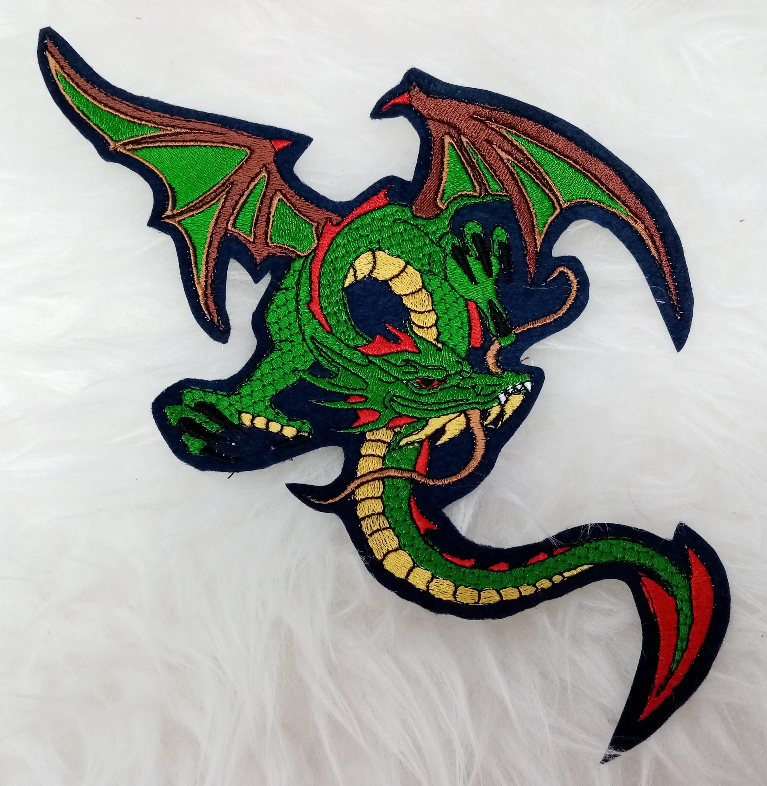 Chinesischer Drache Stickerei Aufnäher - Großes Emblem 23,5x48,5cm