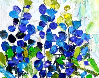 オリジナルの野花の水彩画：マット付き11 x 14インチのフレーム用の花