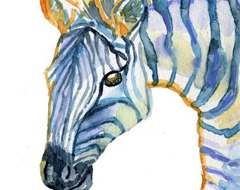 Zebra Queen 8x10 Hand Painted Print - Etsy