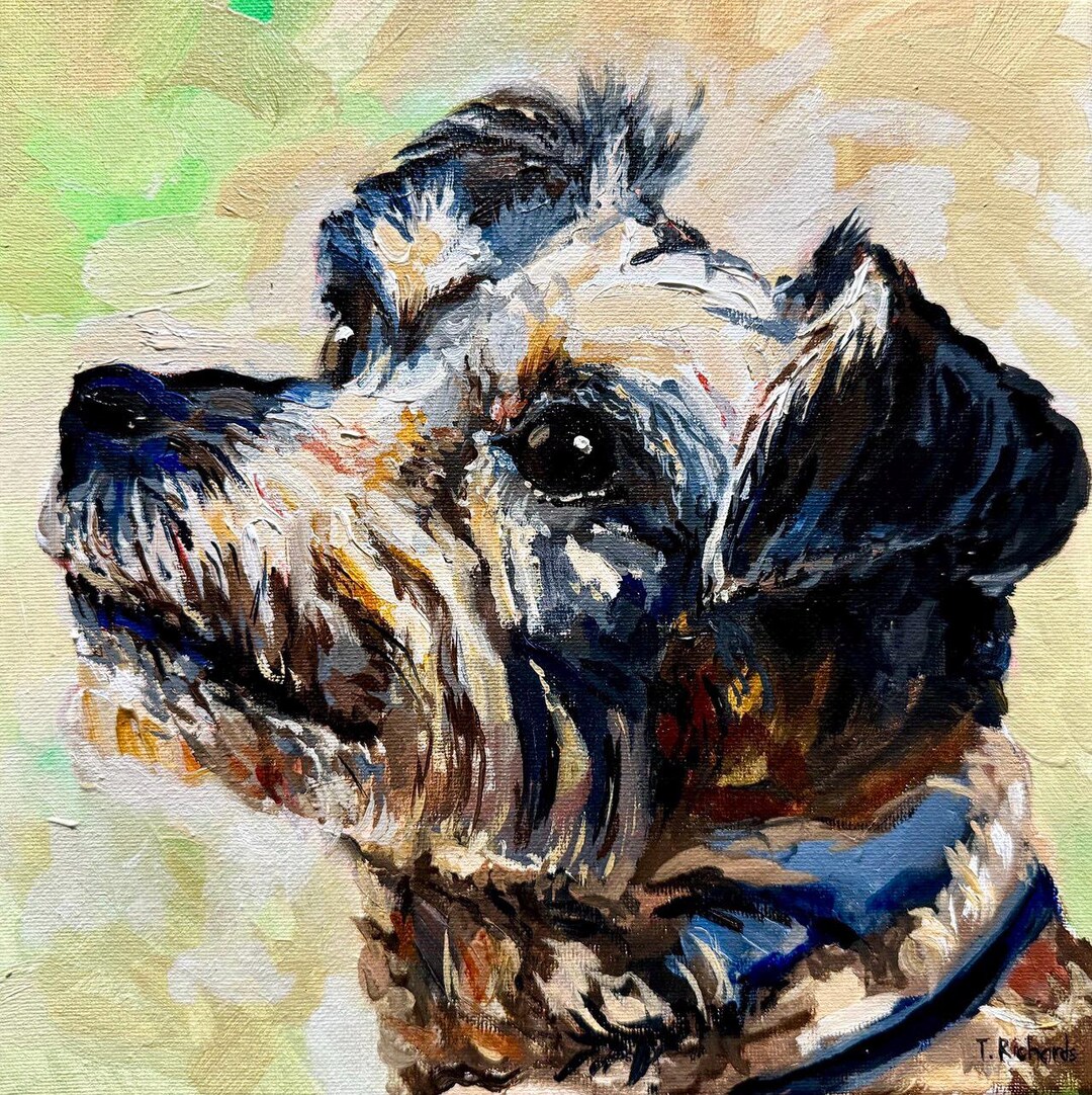 Custom Pet Portrait, Original Art, Hand-painted Oil Painting on Canvas ...