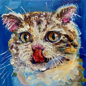 Custom Pet Portrait: Hand-Painted Oil on Canvas, Personalized Pet Loss Art