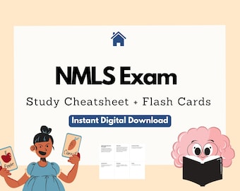 Paquete de estudio para el examen NMLS 2025: Hoja de referencia y tarjetas didácticas