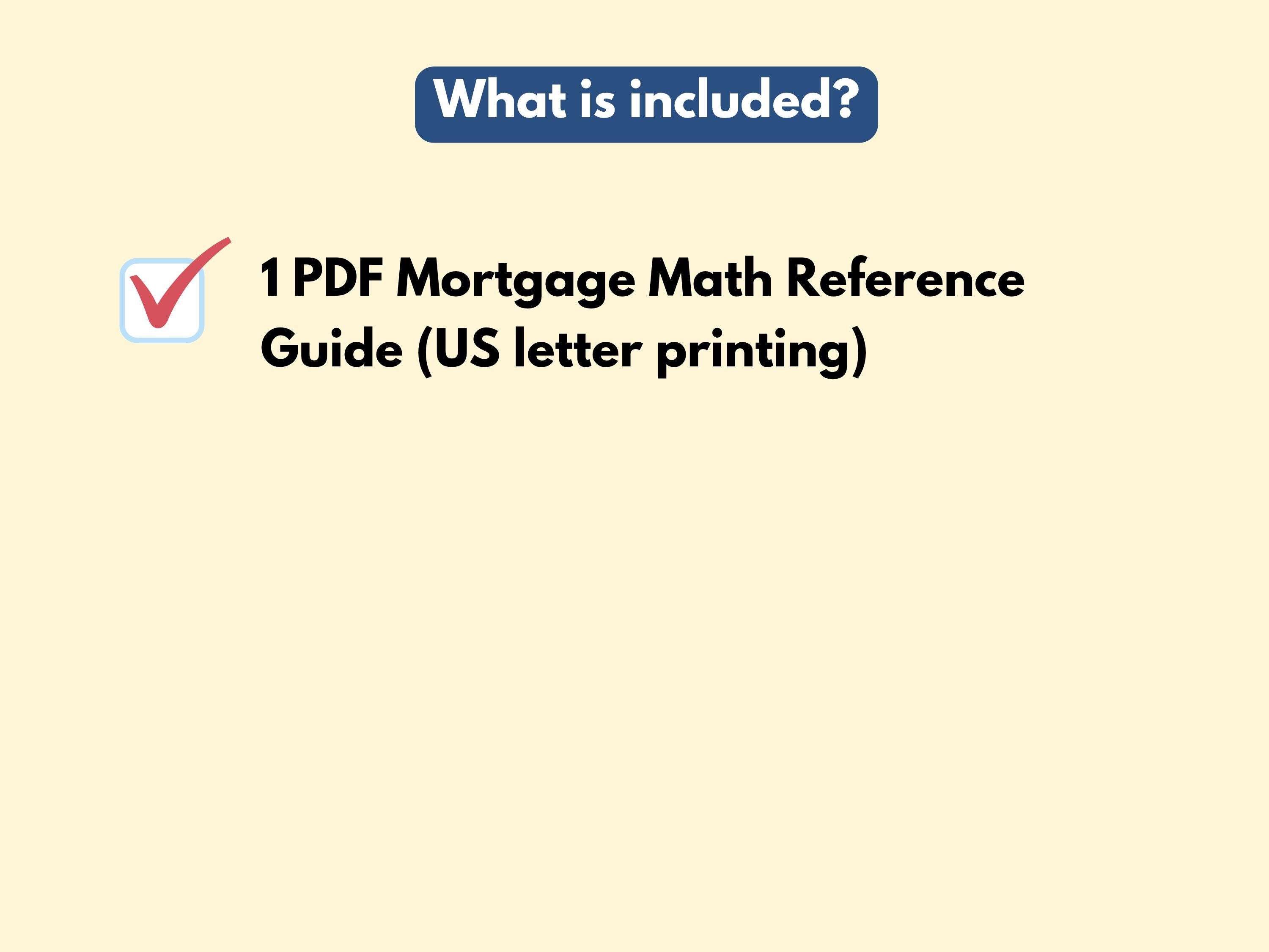 Mortgage Exam Math Reference PDF | Instant Math Guide for Loan Officers ...