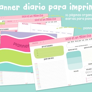 Printable daily planner | Monthly Diary Organizer Book