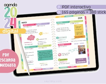 Agenda 2024 DIGITAL | PDF interactivo | compatible con Goodnotes