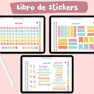 Libro de Stickers para Planner Digital, compatible con Goodnotes5 Pre-cortados Colección Agenda Digital 2021 imagen 3