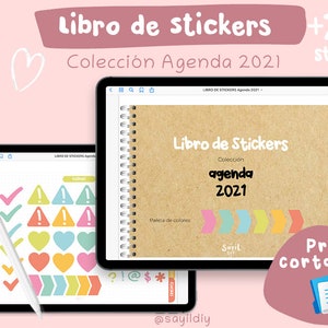 Libro de Stickers para Planner Digital, compatible con Goodnotes5 Pre-cortados Colección Agenda Digital 2021 imagen 1