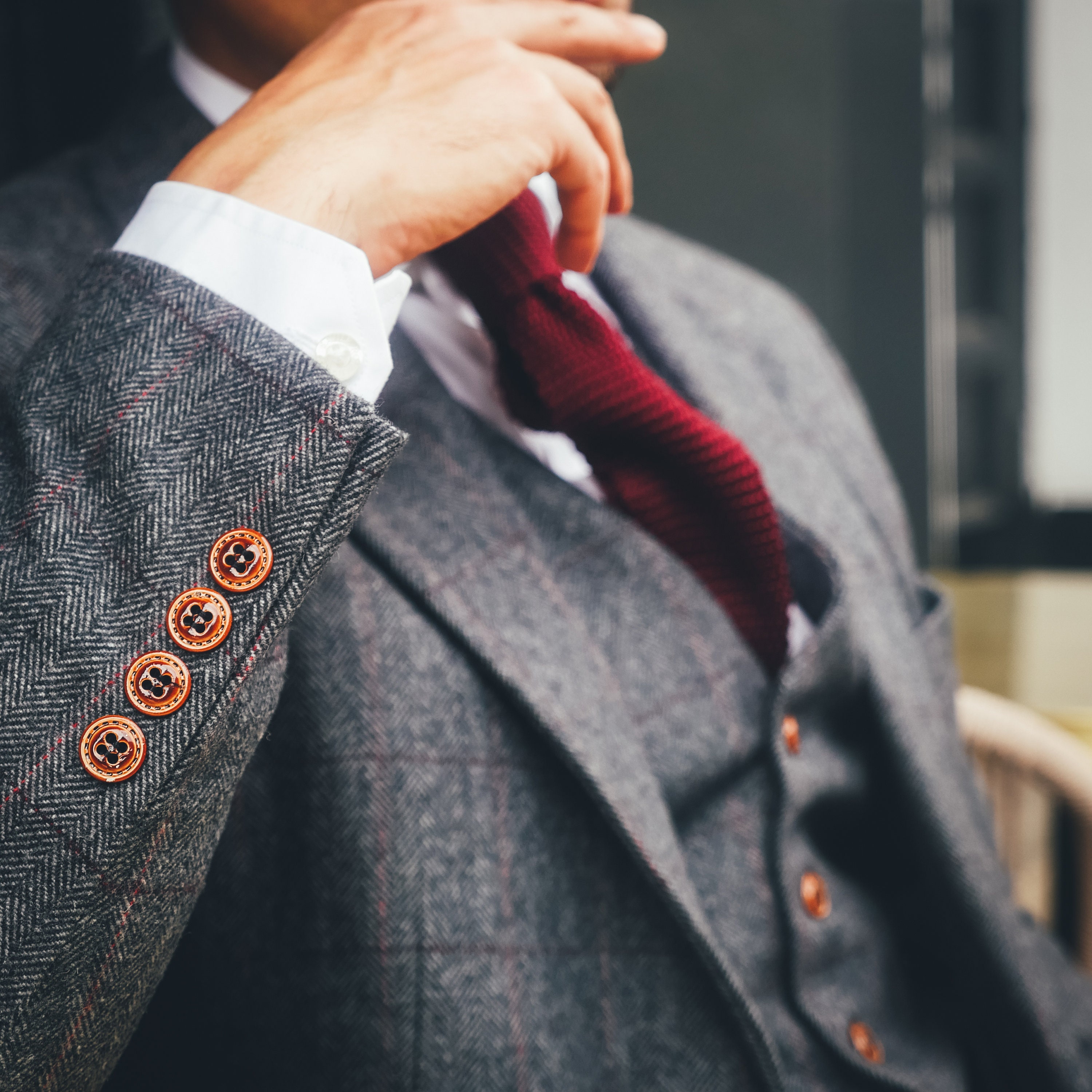 traditional tweed suit