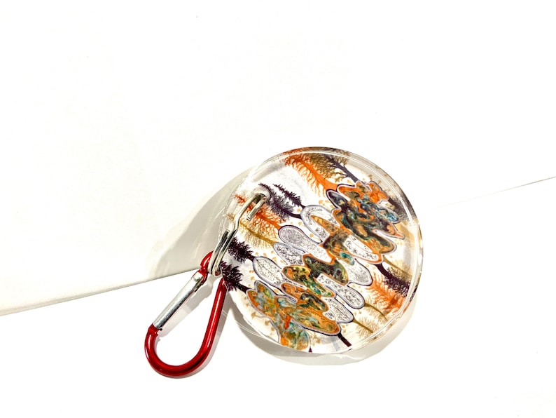 mushroom keychain crystal keychain bridesmaid gift mindfulness gift popular right now Boho keychain resin art cute school supplies