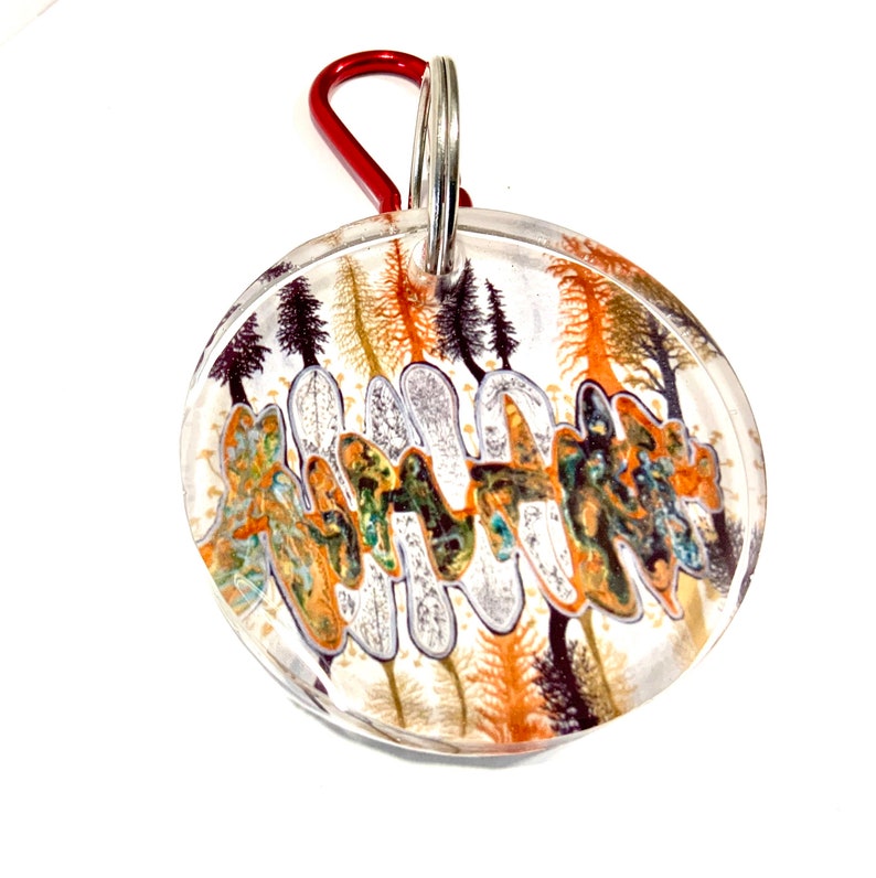 mushroom keychain crystal keychain bridesmaid gift mindfulness gift popular right now Boho keychain resin art cute school supplies