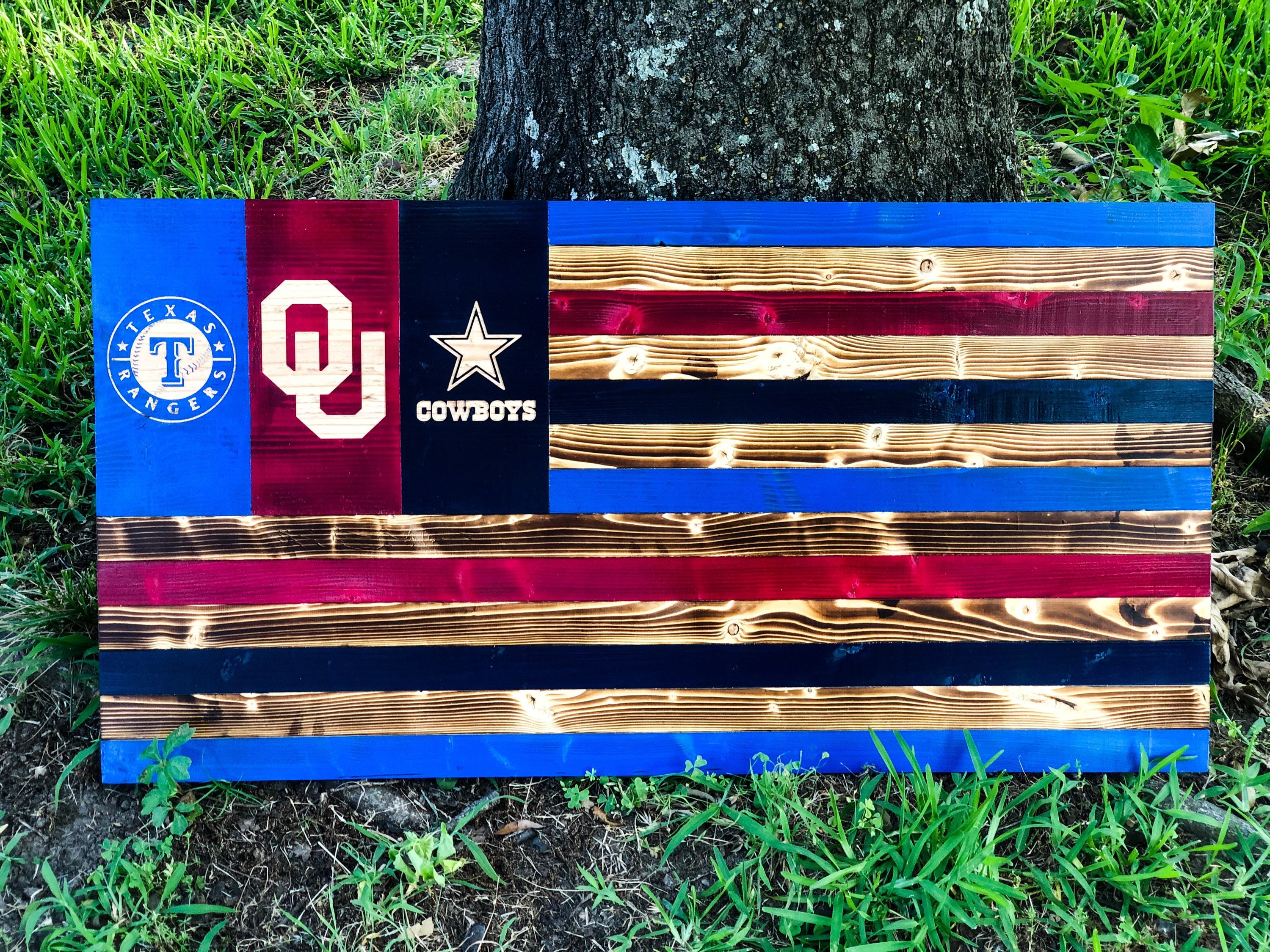 Custom Wood Sports Flag Personalized Wooden American Flag Etsy
