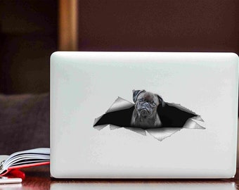 Pug Dog Pet Decal for vehicle car van laptop Fun Gift idea