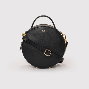 Leather Crossbody Bag Black Classic Only