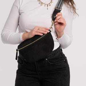 Fanny Pack Suede for Women, Belt Bag With Wide