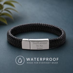 Personligt läderarmband för män