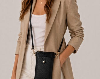 Personalized Leather Phone Bag, Various Colors