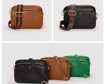 Bolso bandolera de piel