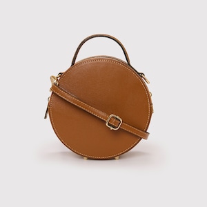 Leather Crossbody Bag Tan Classic Only