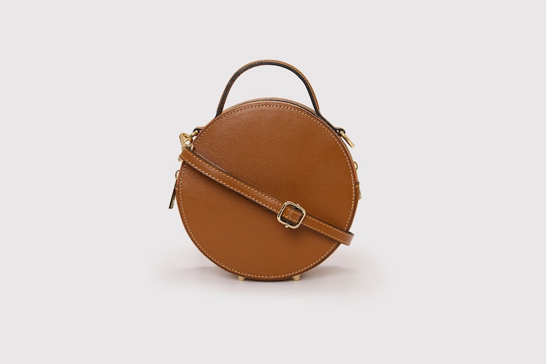 Leather Crossbody Bag Tan Classic Only