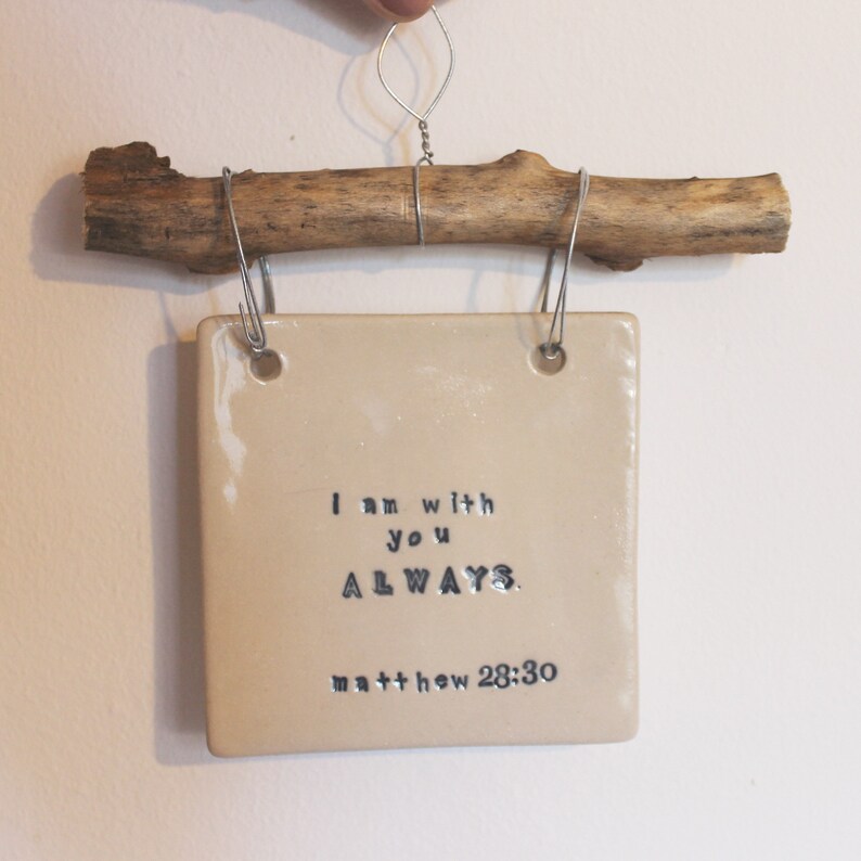 Ceramic wall hanging Bible verse Etsy