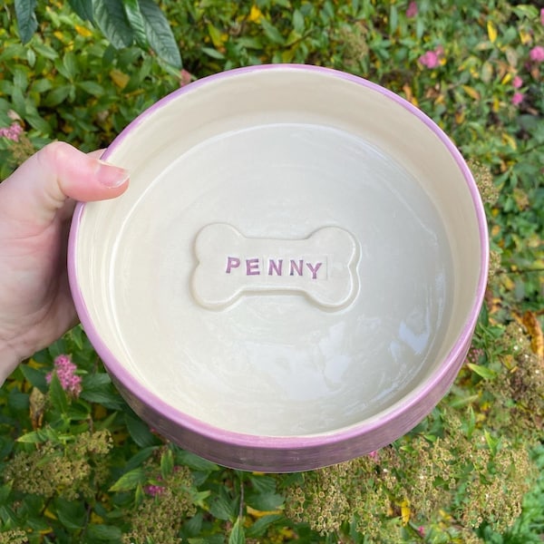 Ceramic Dog Bowl Etsy UK