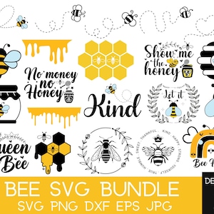 Kleurrijke Bee SVG, Queen Bee SVG, Bee Hive, Honeycomb SVG, Bee png, Bee clipart instant download