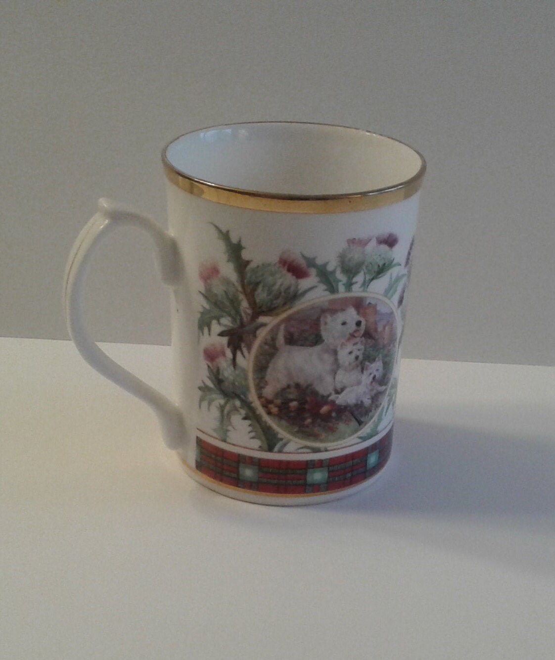 Élégant Mug, Motif Chiens, Souvenir Of Scotland