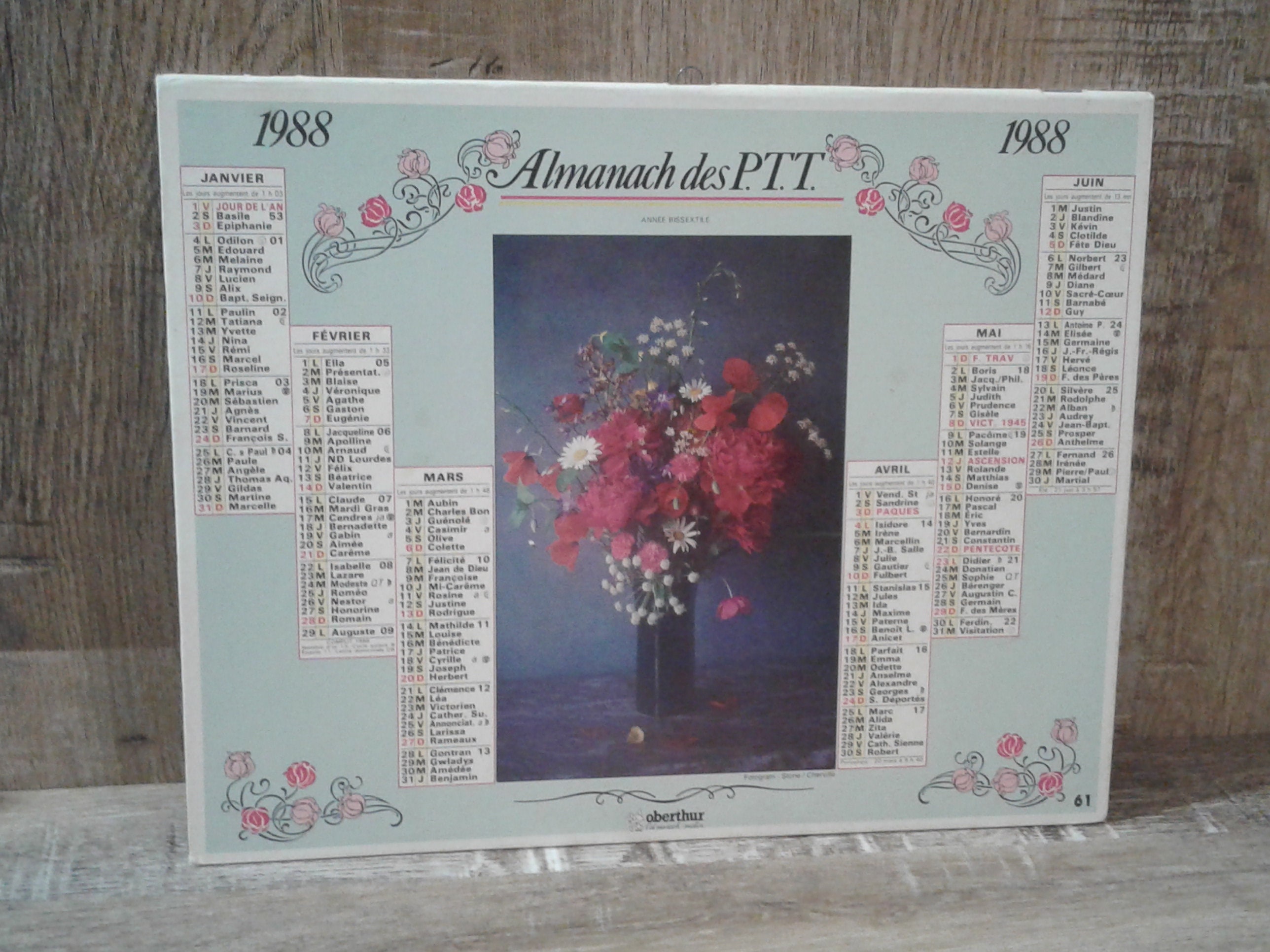 Calendrier de Collection Bouquet Fleurs