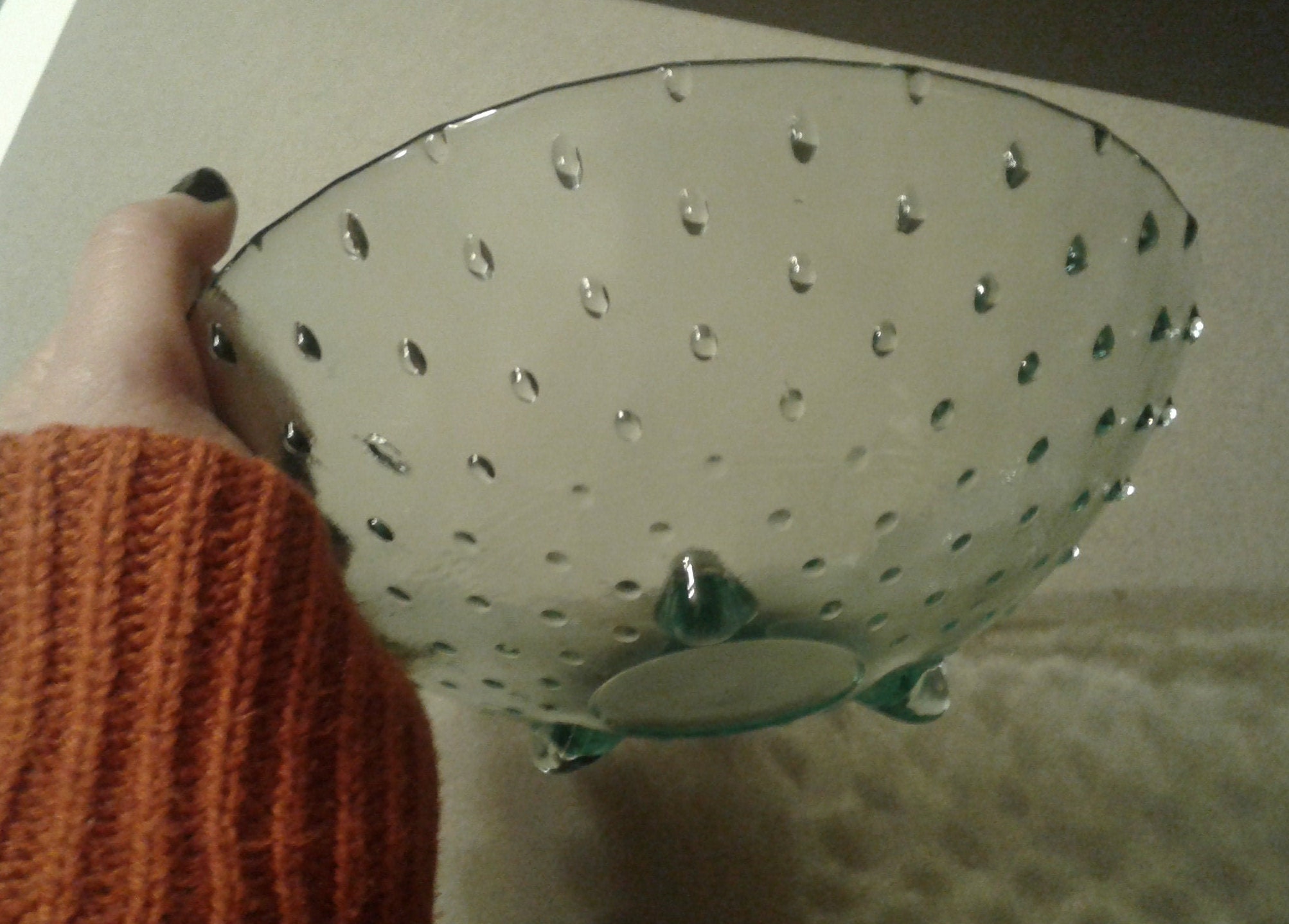 Saladier Vintage Cactus, en Pyrex. Fêtes. Art de La Table. Décoration. Table Fêtes.