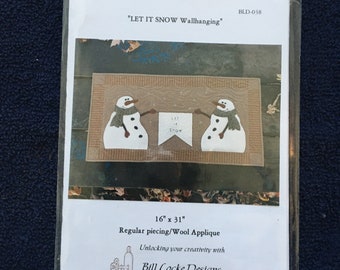 Clearance Let It Snow Wall Hanging Regular Piecing And Wool Applique Pattern