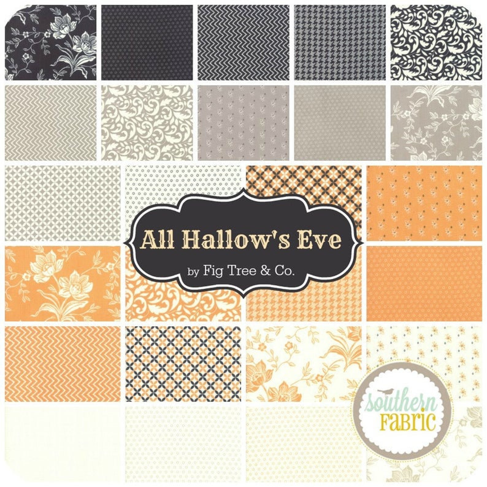All Hallow's Eve Fig Tree & Co. For Moda Jelly Roll Precut Etsy