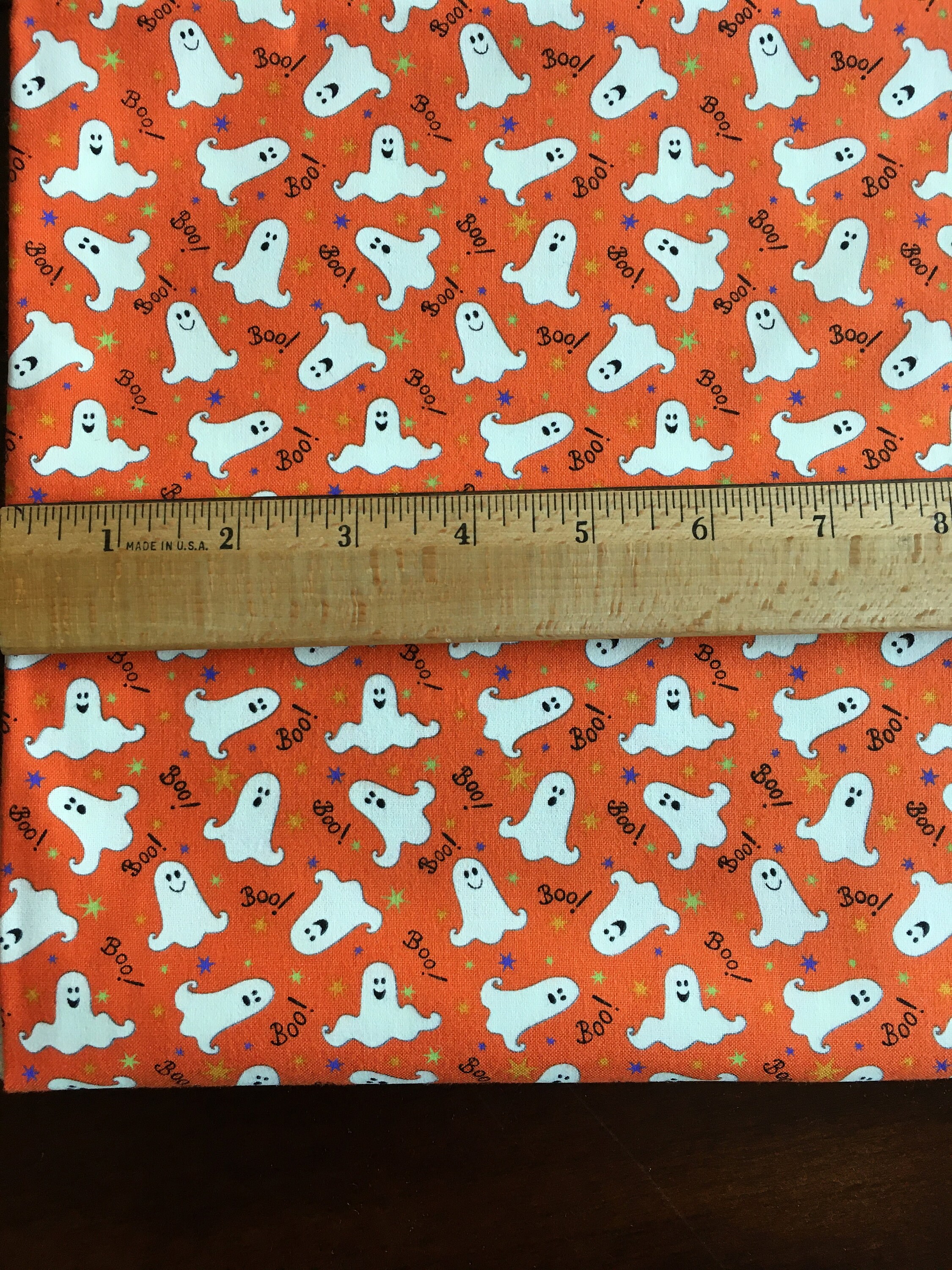 Glow In The Dark Fabric Halloween Ghosts Cotton Half Yard By Etsy